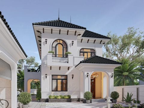 Thiết kế và thi công biệt thự 2 tầng tại Long An
