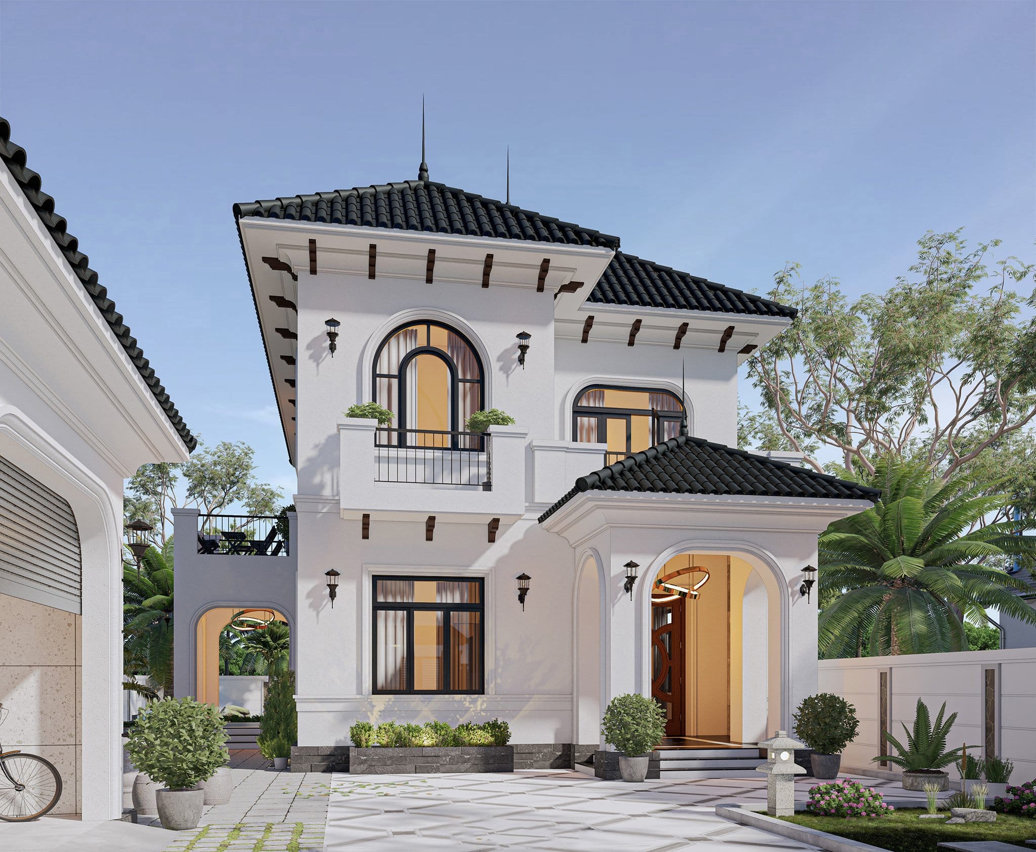 Thiết kế và thi công biệt thự 2 tầng tại Long An