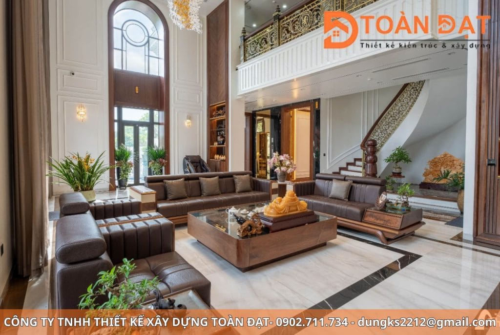 Quy trình thiết kế nội thất biệt thự cao cấp gồm nhiều giai đoạn từ khảo sát, ý tưởng, thiết kế 2D – 3D, lập hồ sơ kỹ thuật đến bàn giao chỉnh sửa.